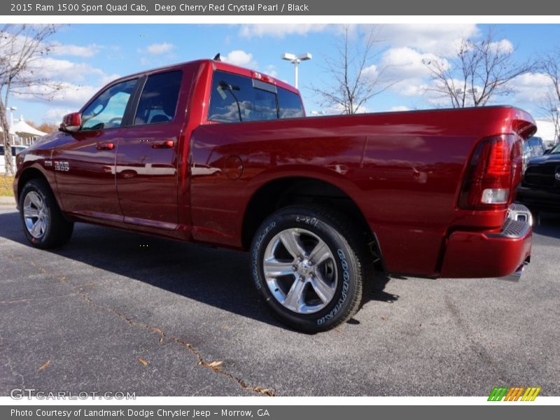 Deep Cherry Red Crystal Pearl / Black 2015 Ram 1500 Sport Quad Cab