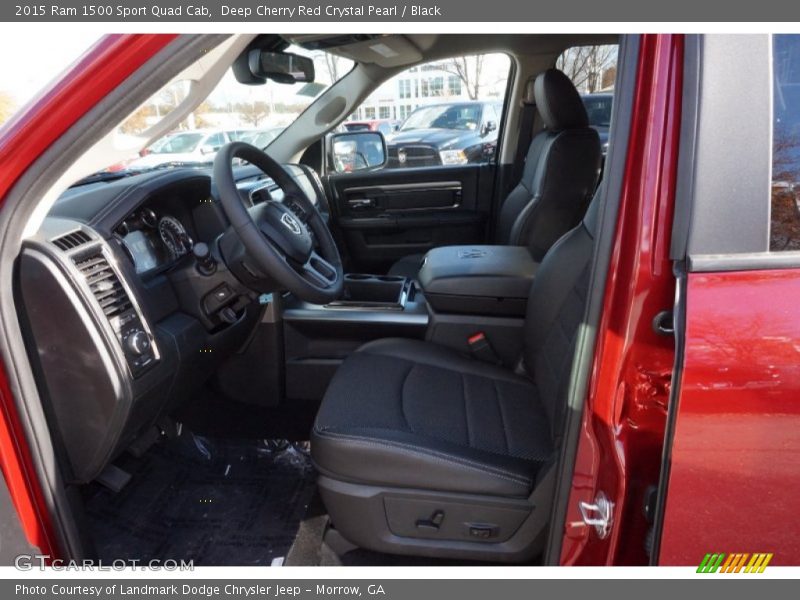 Deep Cherry Red Crystal Pearl / Black 2015 Ram 1500 Sport Quad Cab