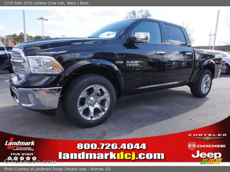 Black / Black 2015 Ram 1500 Laramie Crew Cab