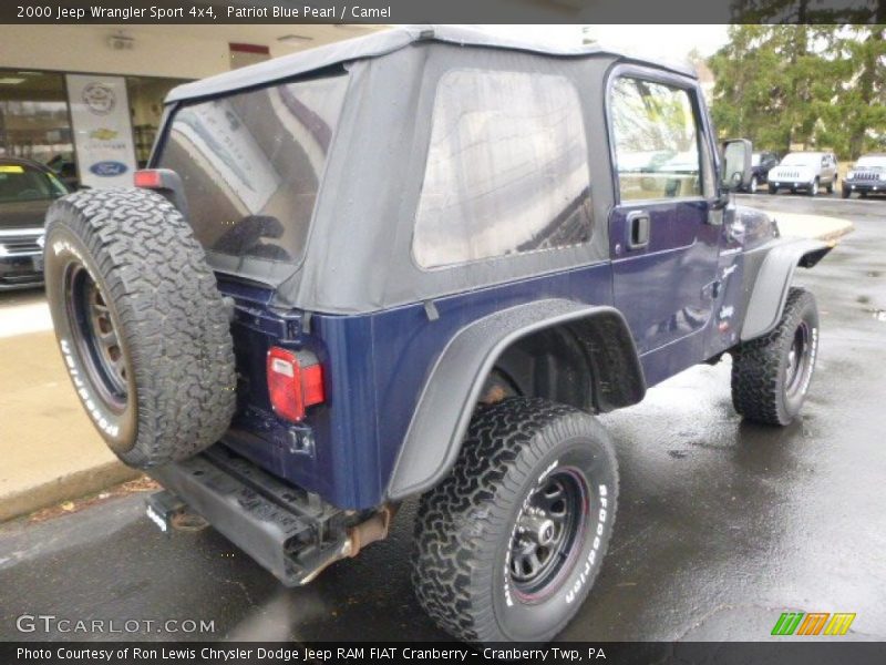 Patriot Blue Pearl / Camel 2000 Jeep Wrangler Sport 4x4