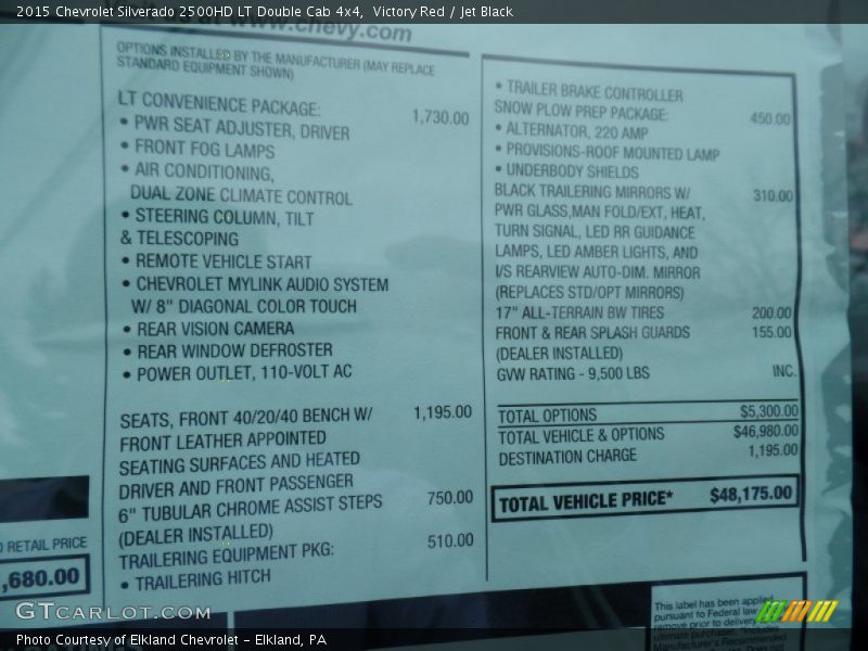 Victory Red / Jet Black 2015 Chevrolet Silverado 2500HD LT Double Cab 4x4