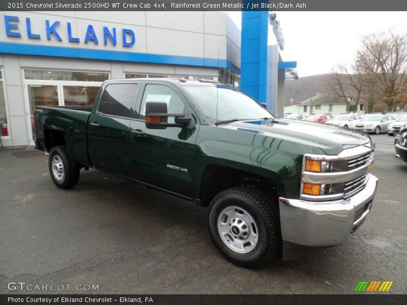 Rainforest Green Metallic / Jet Black/Dark Ash 2015 Chevrolet Silverado 2500HD WT Crew Cab 4x4