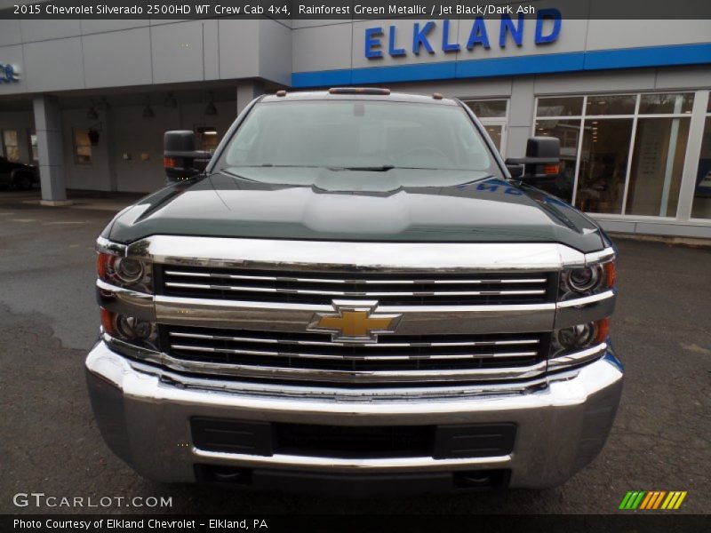 Rainforest Green Metallic / Jet Black/Dark Ash 2015 Chevrolet Silverado 2500HD WT Crew Cab 4x4