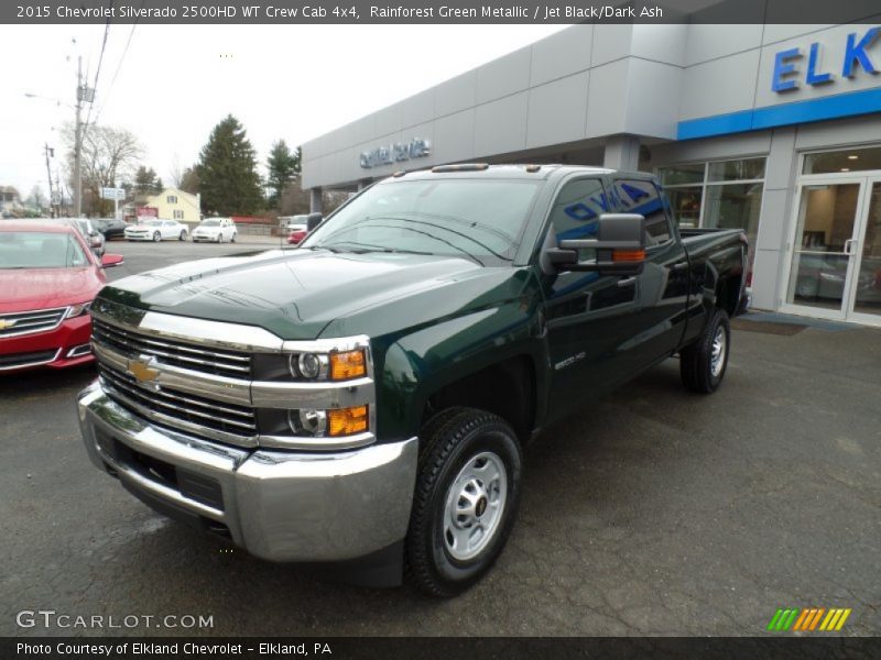 Rainforest Green Metallic / Jet Black/Dark Ash 2015 Chevrolet Silverado 2500HD WT Crew Cab 4x4