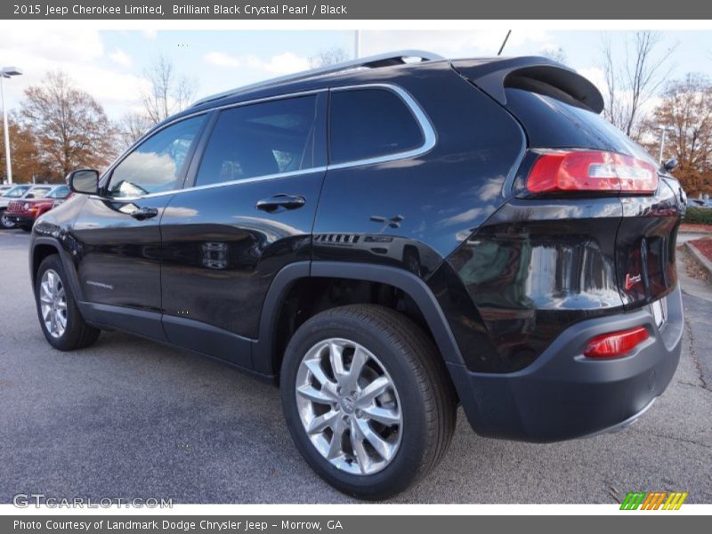 Brilliant Black Crystal Pearl / Black 2015 Jeep Cherokee Limited