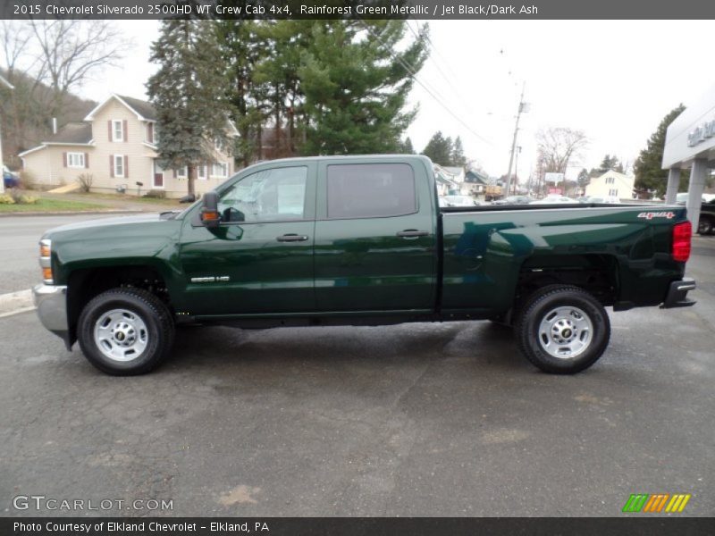 Rainforest Green Metallic / Jet Black/Dark Ash 2015 Chevrolet Silverado 2500HD WT Crew Cab 4x4