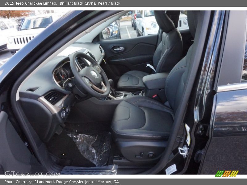 Brilliant Black Crystal Pearl / Black 2015 Jeep Cherokee Limited