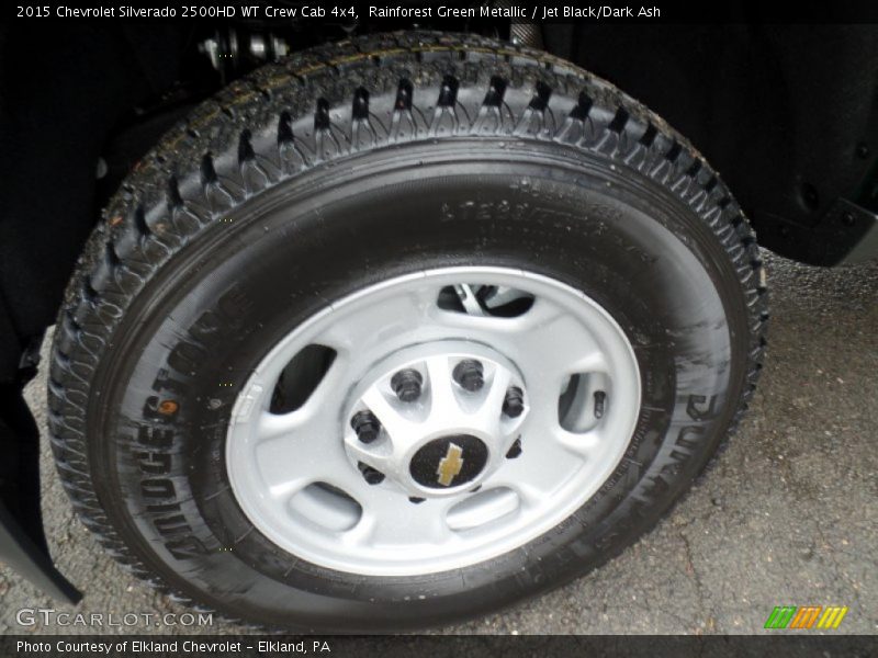 Rainforest Green Metallic / Jet Black/Dark Ash 2015 Chevrolet Silverado 2500HD WT Crew Cab 4x4