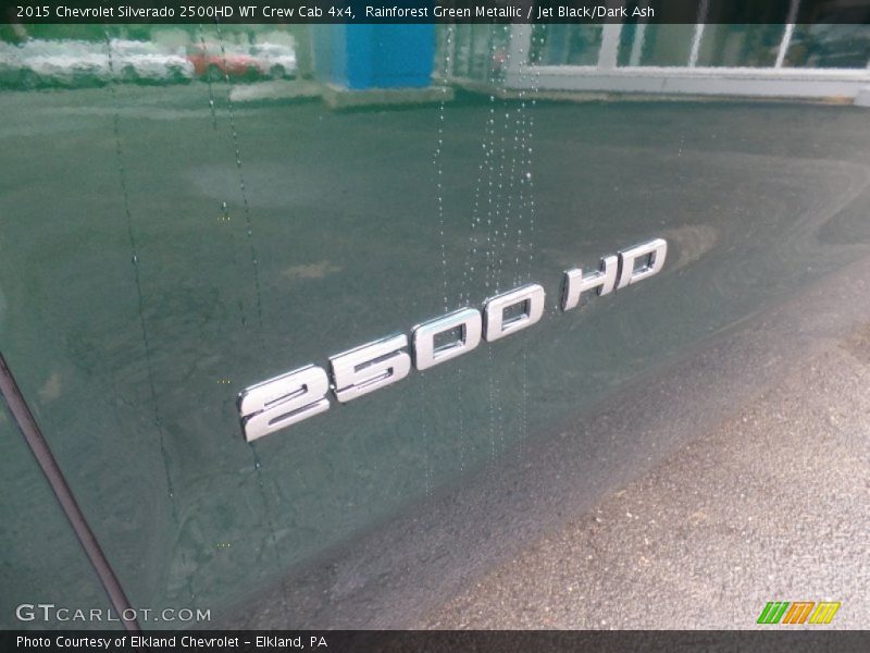 Rainforest Green Metallic / Jet Black/Dark Ash 2015 Chevrolet Silverado 2500HD WT Crew Cab 4x4