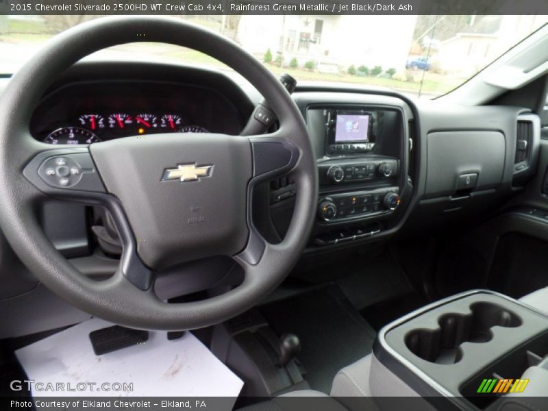 Rainforest Green Metallic / Jet Black/Dark Ash 2015 Chevrolet Silverado 2500HD WT Crew Cab 4x4