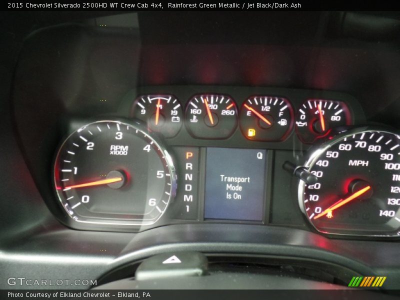 Rainforest Green Metallic / Jet Black/Dark Ash 2015 Chevrolet Silverado 2500HD WT Crew Cab 4x4