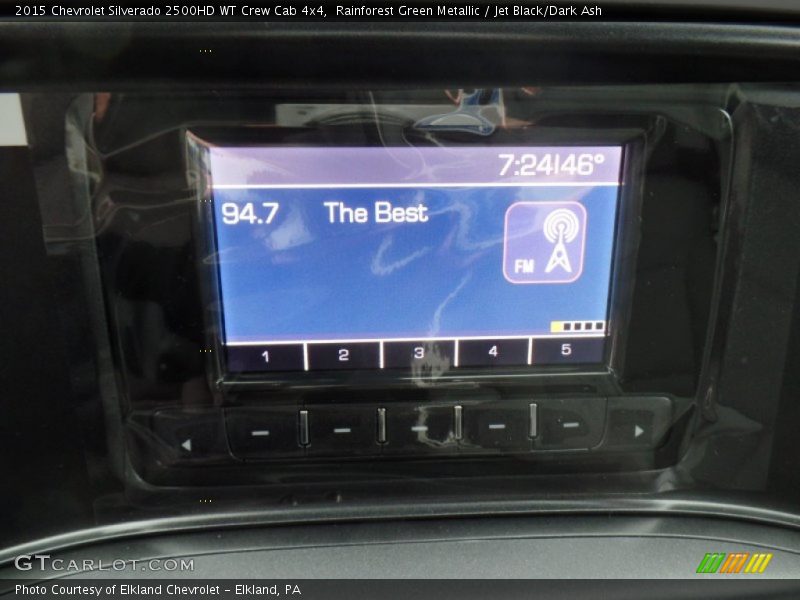 Rainforest Green Metallic / Jet Black/Dark Ash 2015 Chevrolet Silverado 2500HD WT Crew Cab 4x4