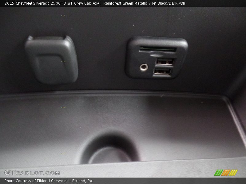 Rainforest Green Metallic / Jet Black/Dark Ash 2015 Chevrolet Silverado 2500HD WT Crew Cab 4x4