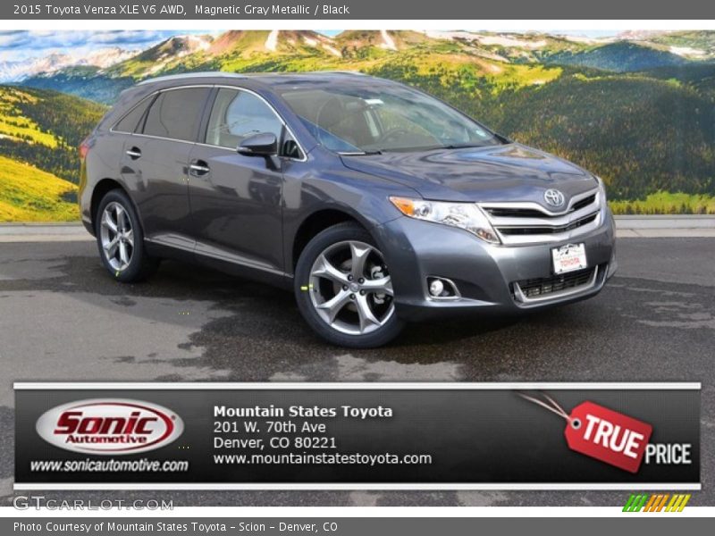 Magnetic Gray Metallic / Black 2015 Toyota Venza XLE V6 AWD