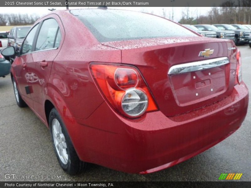 Crystal Red Tintcoat / Jet Black/Dark Titanium 2015 Chevrolet Sonic LT Sedan