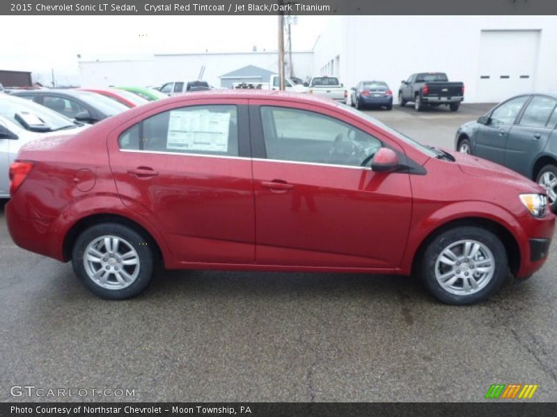 Crystal Red Tintcoat / Jet Black/Dark Titanium 2015 Chevrolet Sonic LT Sedan