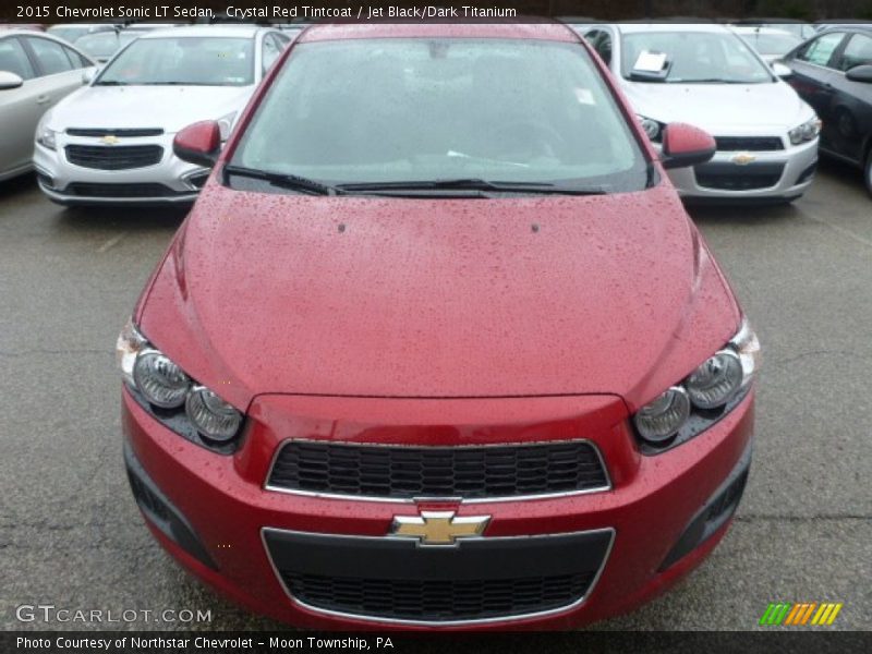 Crystal Red Tintcoat / Jet Black/Dark Titanium 2015 Chevrolet Sonic LT Sedan