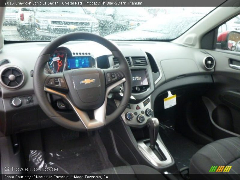 Crystal Red Tintcoat / Jet Black/Dark Titanium 2015 Chevrolet Sonic LT Sedan