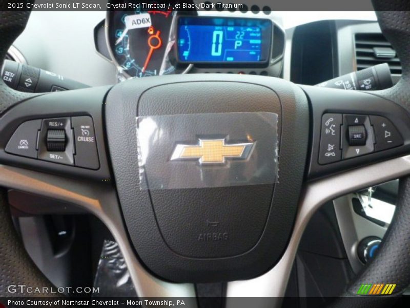 Crystal Red Tintcoat / Jet Black/Dark Titanium 2015 Chevrolet Sonic LT Sedan