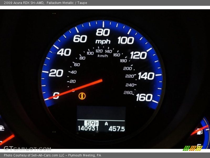 Palladium Metallic / Taupe 2009 Acura RDX SH-AWD