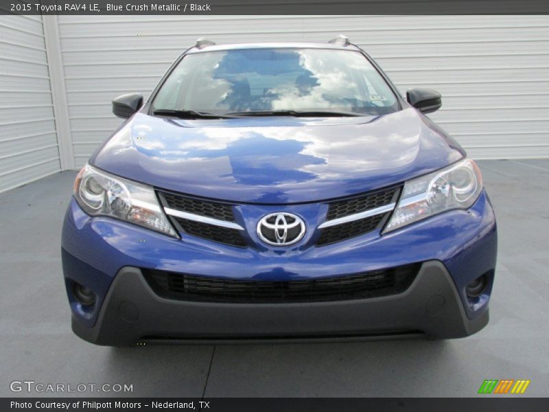 Blue Crush Metallic / Black 2015 Toyota RAV4 LE