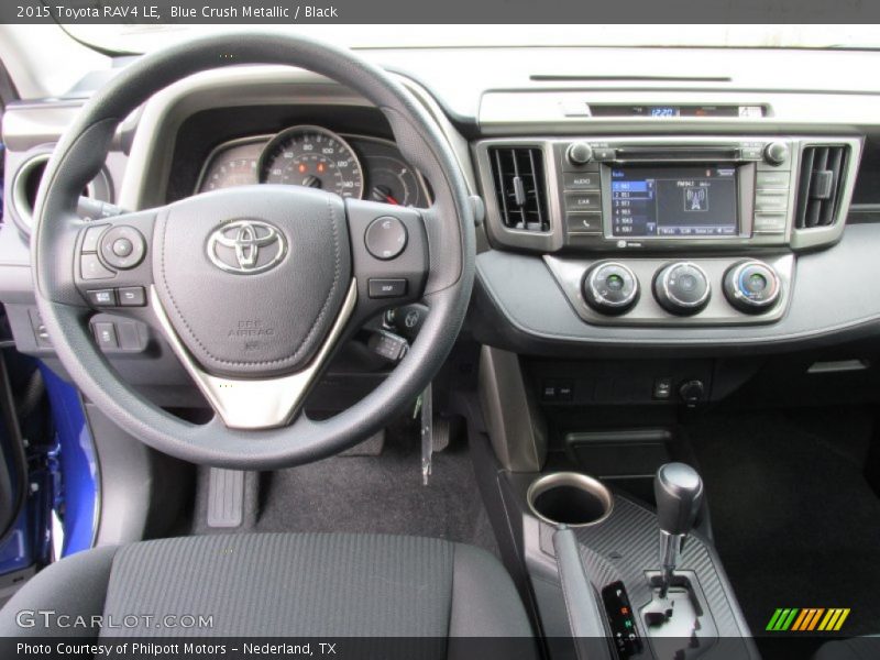 Blue Crush Metallic / Black 2015 Toyota RAV4 LE