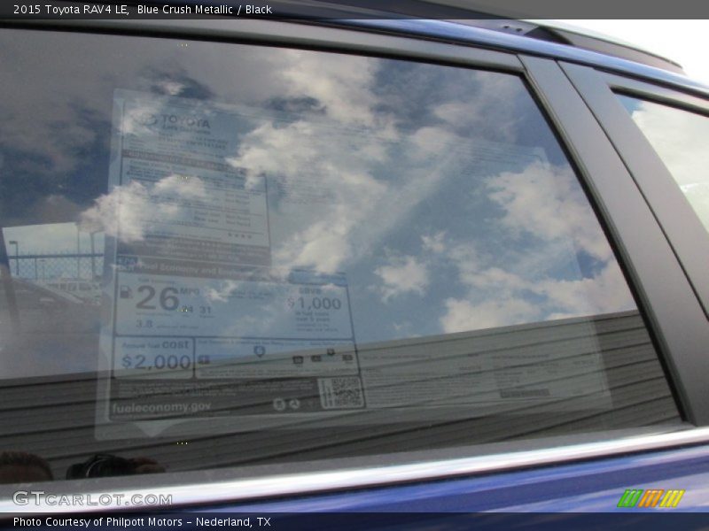 Blue Crush Metallic / Black 2015 Toyota RAV4 LE