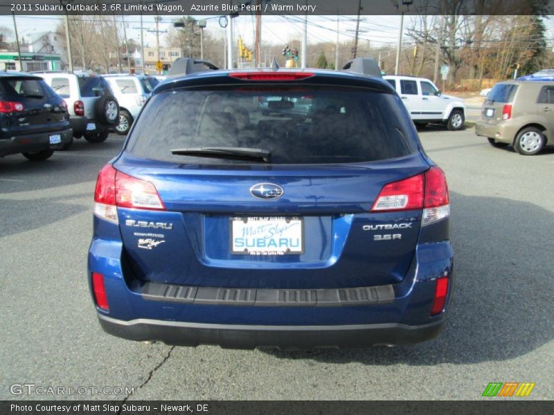 Azurite Blue Pearl / Warm Ivory 2011 Subaru Outback 3.6R Limited Wagon