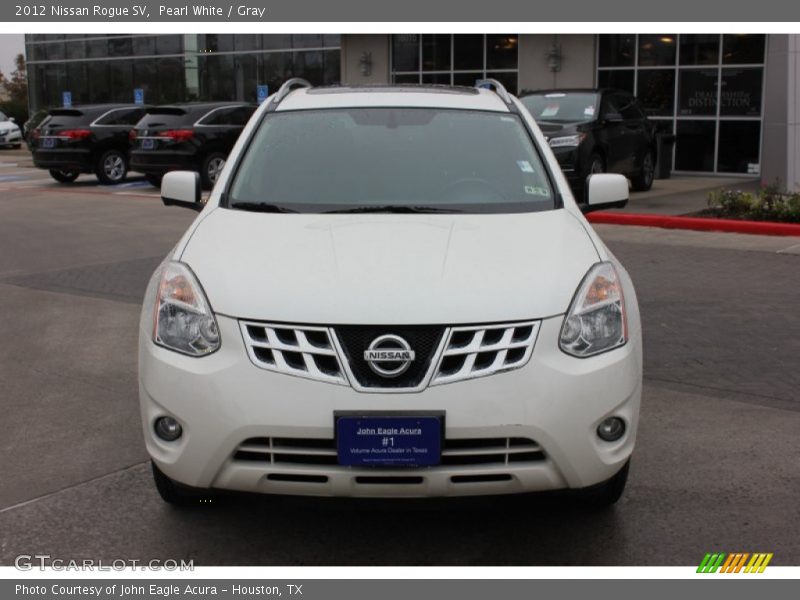 Pearl White / Gray 2012 Nissan Rogue SV
