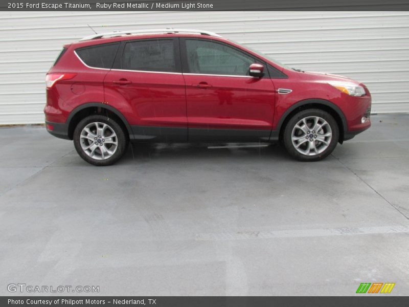 Ruby Red Metallic / Medium Light Stone 2015 Ford Escape Titanium