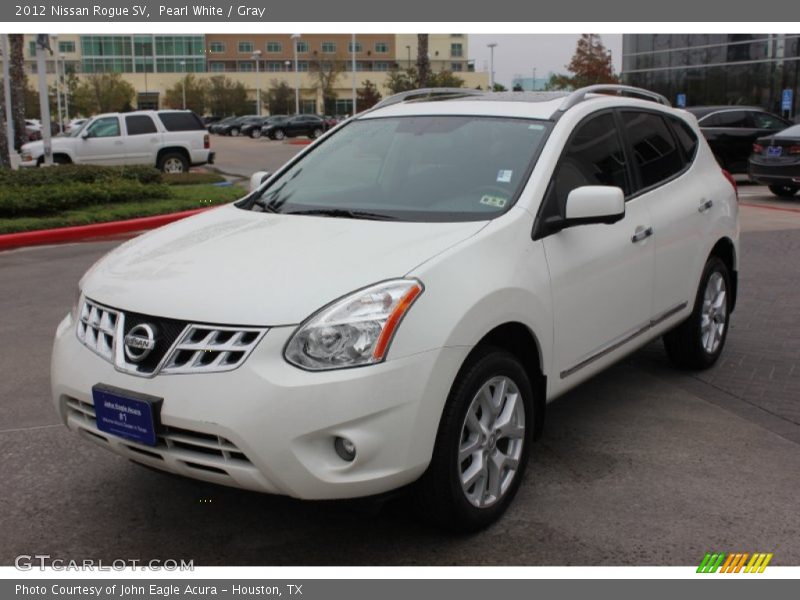 Pearl White / Gray 2012 Nissan Rogue SV