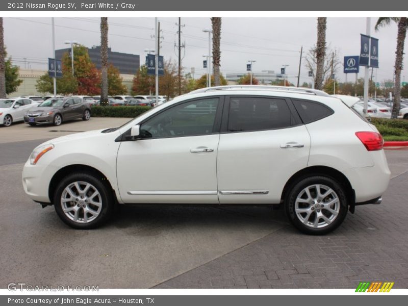 Pearl White / Gray 2012 Nissan Rogue SV