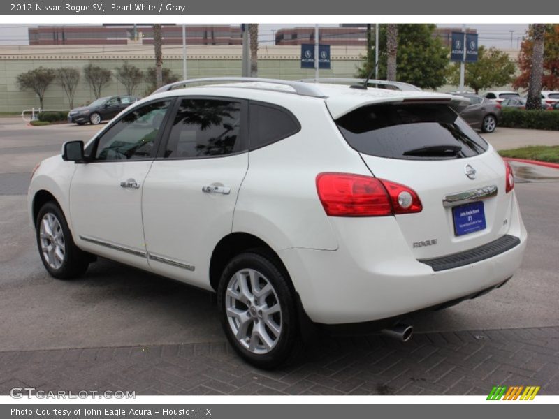 Pearl White / Gray 2012 Nissan Rogue SV