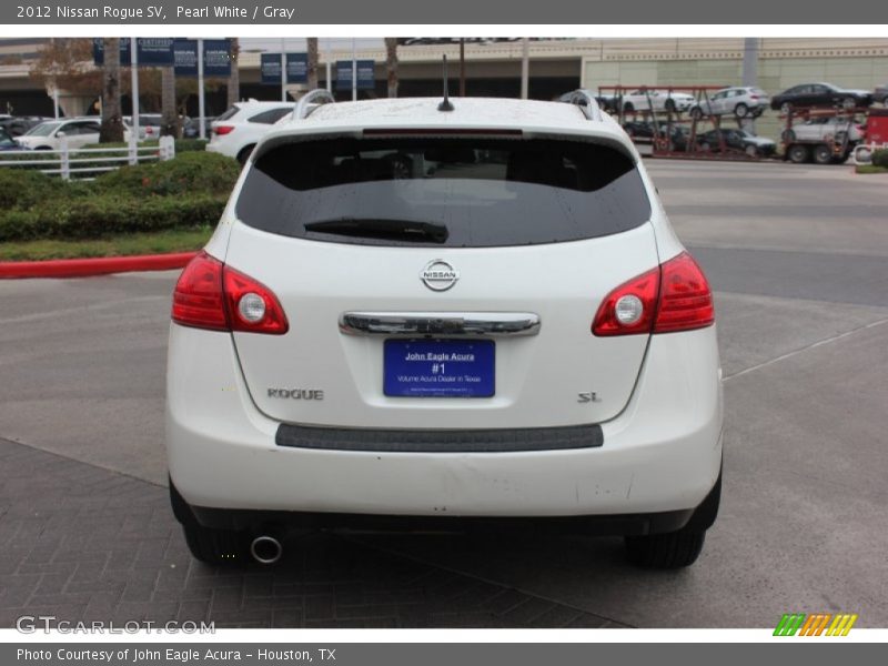 Pearl White / Gray 2012 Nissan Rogue SV