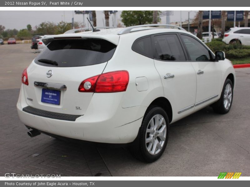 Pearl White / Gray 2012 Nissan Rogue SV