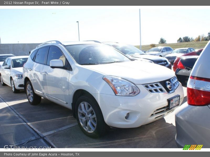 Pearl White / Gray 2012 Nissan Rogue SV