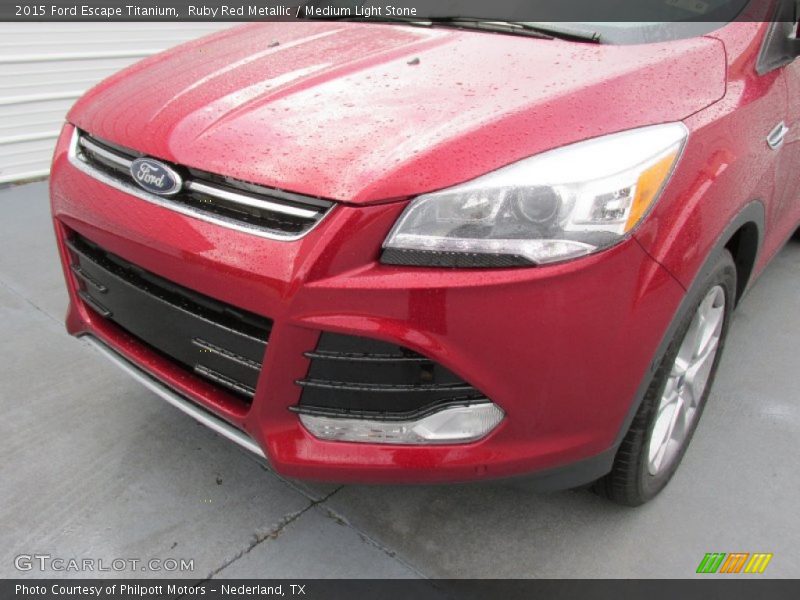 Ruby Red Metallic / Medium Light Stone 2015 Ford Escape Titanium