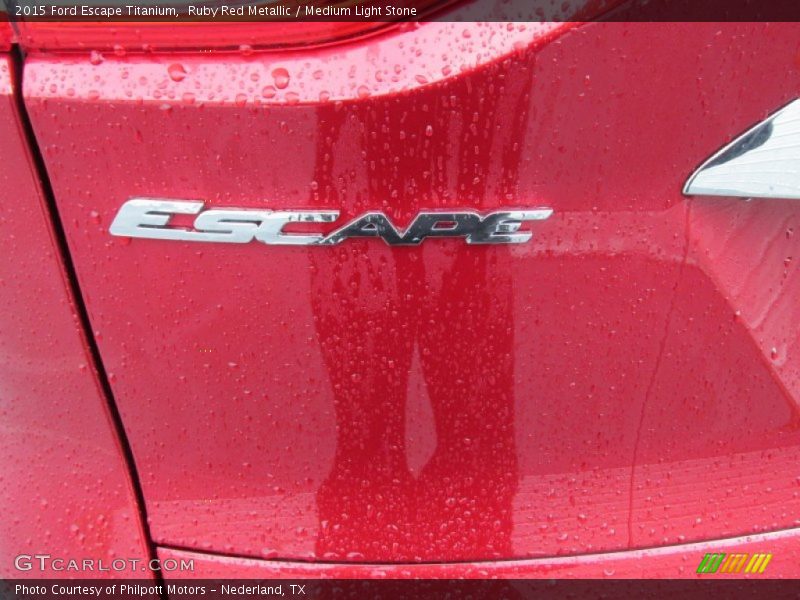 Ruby Red Metallic / Medium Light Stone 2015 Ford Escape Titanium
