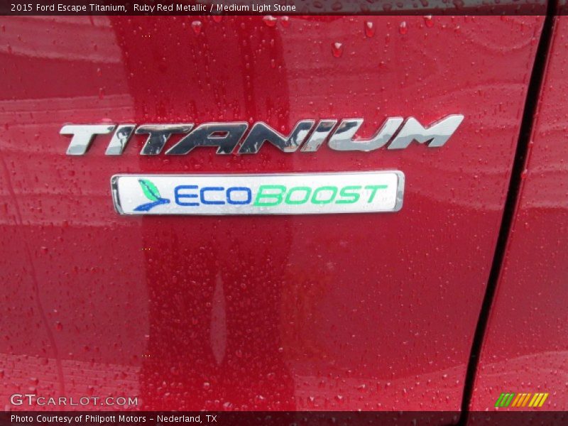 Ruby Red Metallic / Medium Light Stone 2015 Ford Escape Titanium