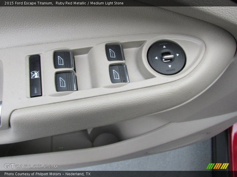 Ruby Red Metallic / Medium Light Stone 2015 Ford Escape Titanium