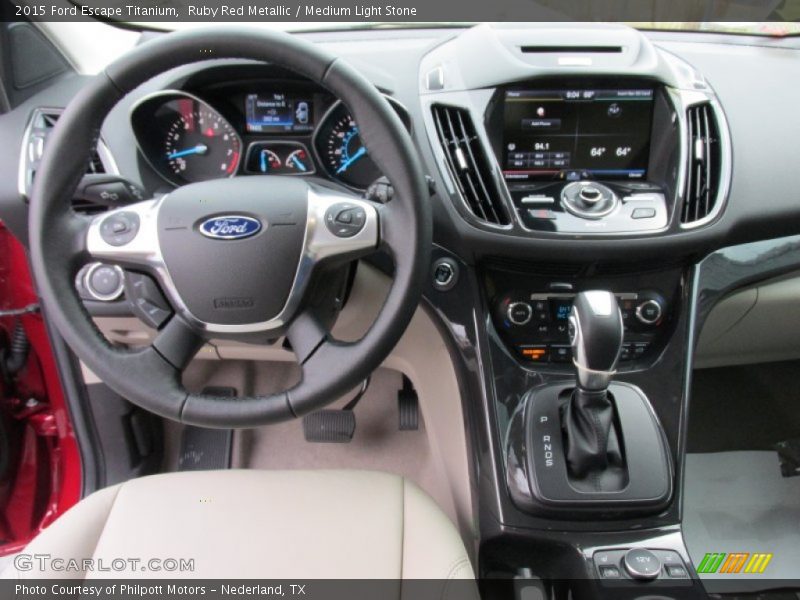 Ruby Red Metallic / Medium Light Stone 2015 Ford Escape Titanium