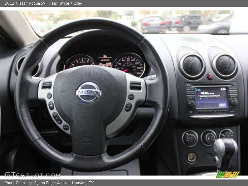 Pearl White / Gray 2012 Nissan Rogue SV
