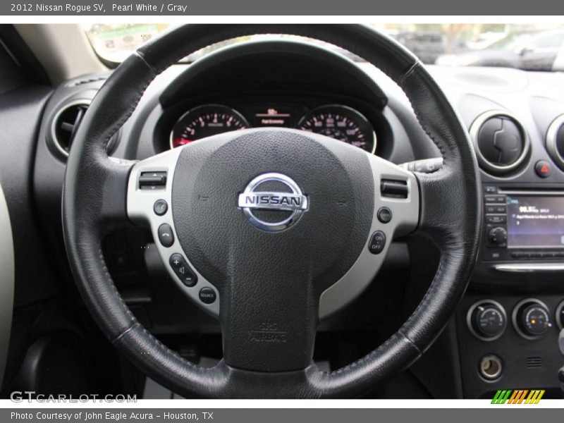 Pearl White / Gray 2012 Nissan Rogue SV