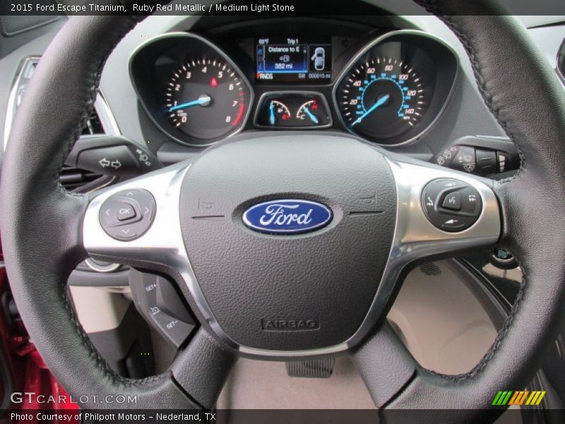 Ruby Red Metallic / Medium Light Stone 2015 Ford Escape Titanium