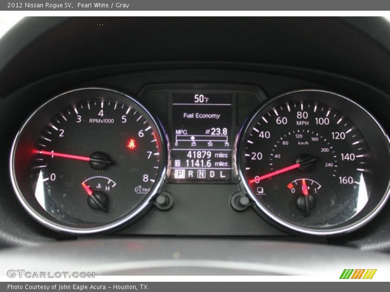 Pearl White / Gray 2012 Nissan Rogue SV