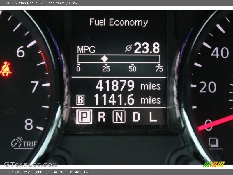 Pearl White / Gray 2012 Nissan Rogue SV