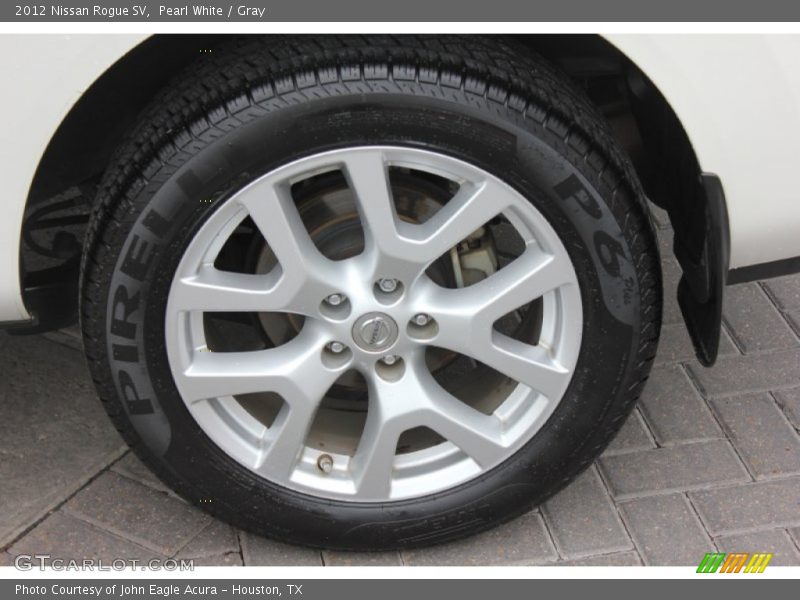 Pearl White / Gray 2012 Nissan Rogue SV