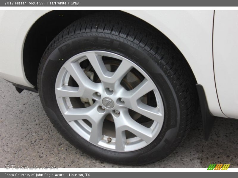 Pearl White / Gray 2012 Nissan Rogue SV