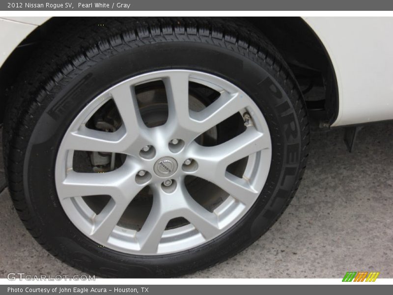 Pearl White / Gray 2012 Nissan Rogue SV