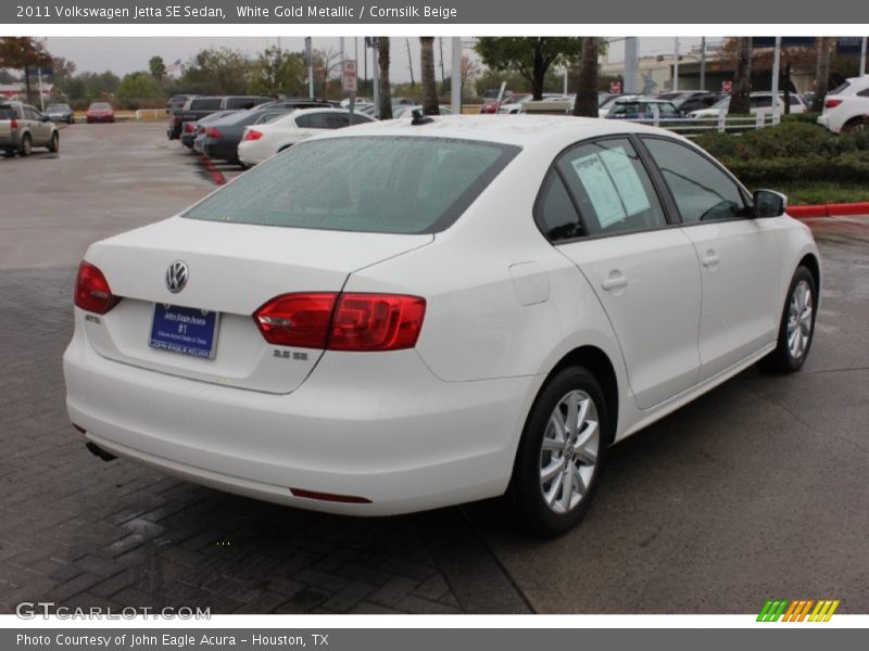 White Gold Metallic / Cornsilk Beige 2011 Volkswagen Jetta SE Sedan